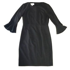 Donna Morgan black bell sleeved dress worn 2x